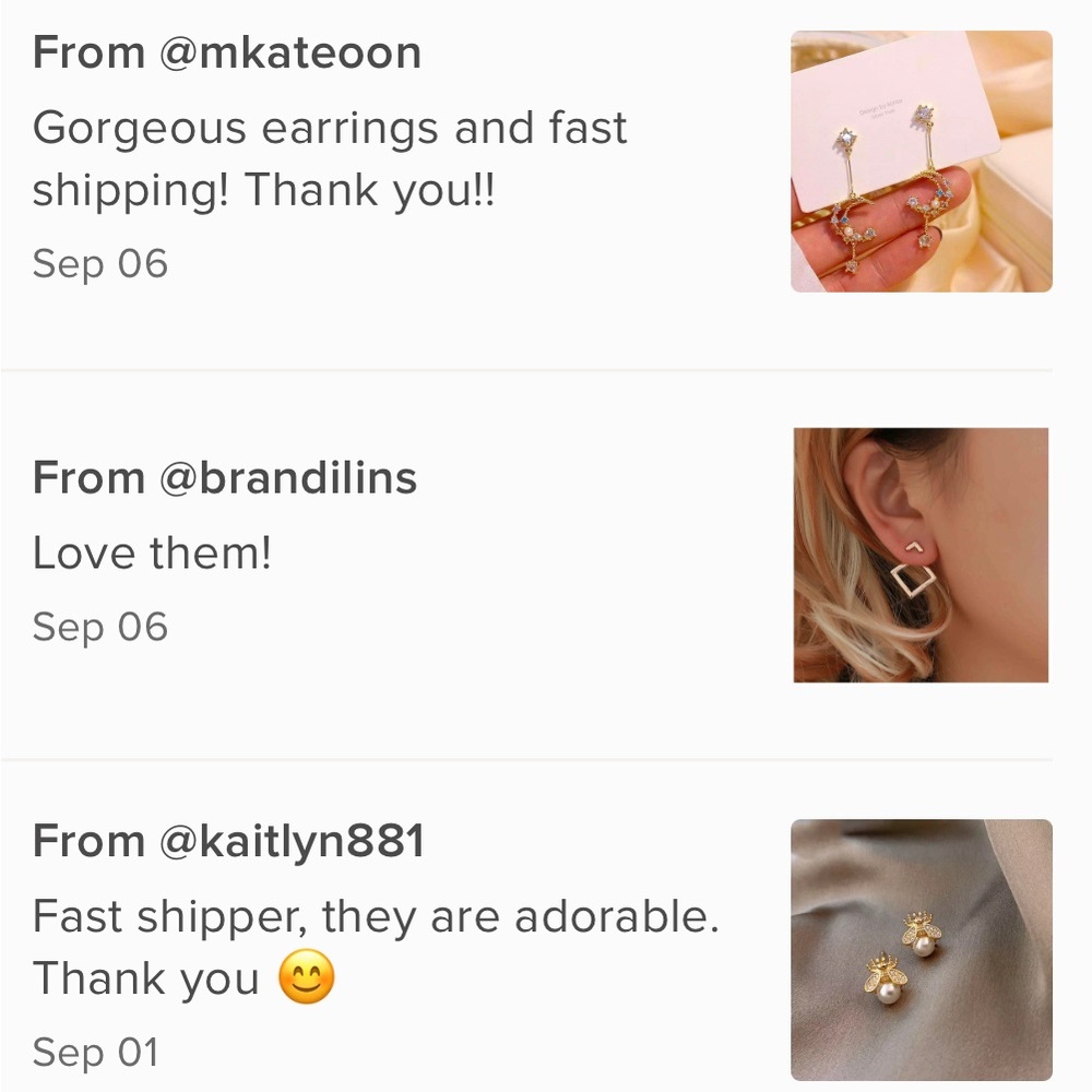 Earrings, 🎁Special Deal 🎁Geometric Ear Jackets, Square Ear Jackets, - Picture 3 of 6